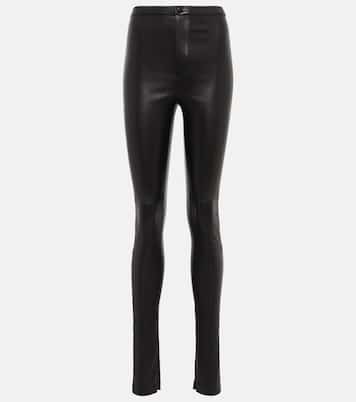 Leggings in pelle a vita alta | Wardrobe.NYC