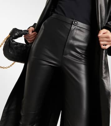 Leggings in pelle a vita alta | Wardrobe.NYC