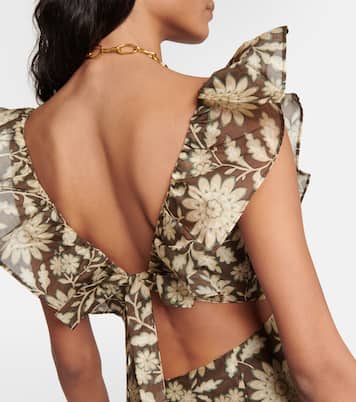Ruffled cotton and silk minidress | SIR