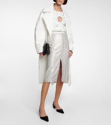 Sequined snake-effect midi skirt | Jacques Wei