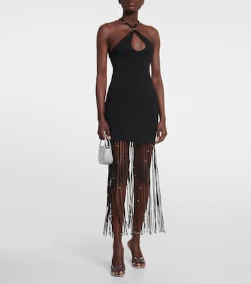 Fringe-trimmed jersey maxi dress | Rotate