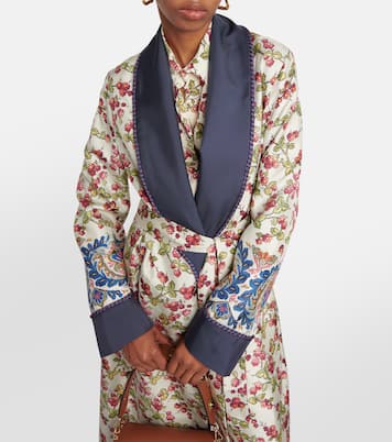 Abrigo de seda estampado con cinturón | Etro