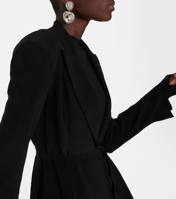 Blazer de jersey con peplum y cinturón | Norma Kamali