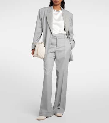 T-Shirt in raso di misto seta | Brunello Cucinelli