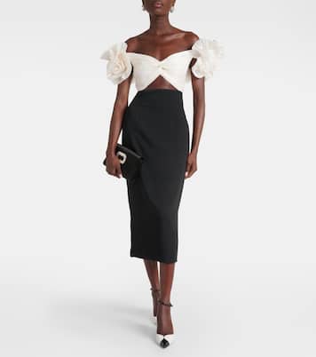 Midikleid Ziselle aus Lurex® und Crêpe | Costarellos