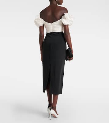 Midikleid Ziselle aus Lurex® und Crêpe | Costarellos