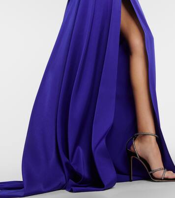 Strapless draped satin gown | Alex Perry