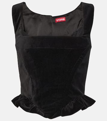 Bustier-Top Lorelai aus Baumwollsamt | Staud