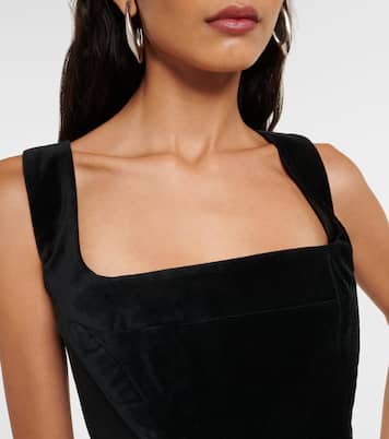 Bustier-Top Lorelai aus Baumwollsamt | Staud
