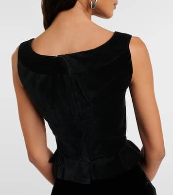 Bustier-Top Lorelai aus Baumwollsamt | Staud