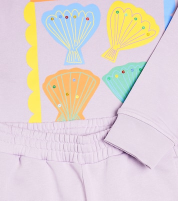 Printed cotton fleece sweatshirt and shorts set | Stella McCartney Kids