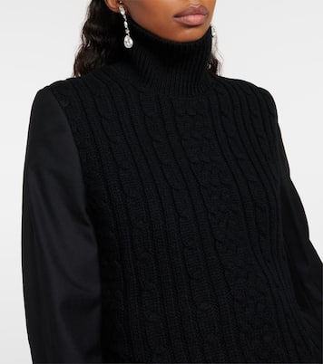 Wool-blend and tulle midi dress | Noir Kei Ninomiya