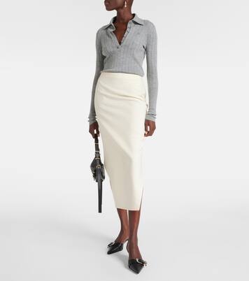 Asymmetric mohair and wool midi skirt | Givenchy