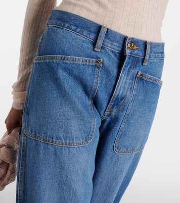 High-rise cargo jeans | Tory Burch