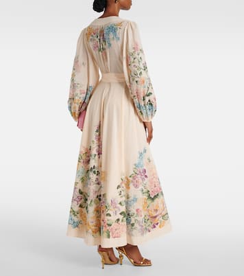 Robe Halliday en coton à fleurs | Zimmermann