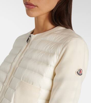 Cárdigan de lana con paneles de plumas | Moncler