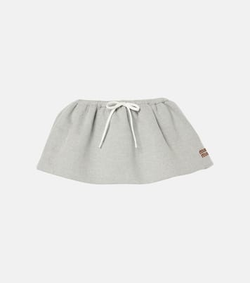 Minirock aus Baumwoll-Fleece | Miu Miu