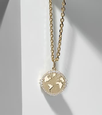 Collier World Traveler en or 14 ct et diamants | Sydney Evan