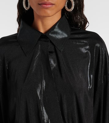 Boyfriend ruched lamé minidress | Norma Kamali
