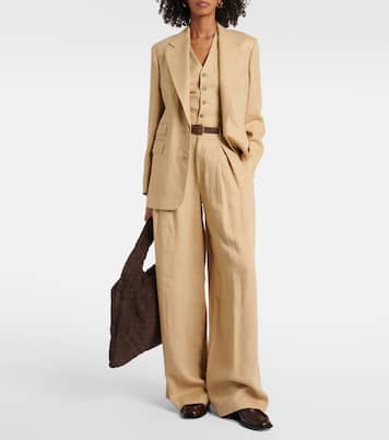 Weite Hose Greer aus Seide und Leinen | Ralph Lauren Collection