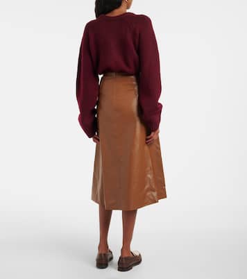 Jupe midi Selina en cuir | Fforme