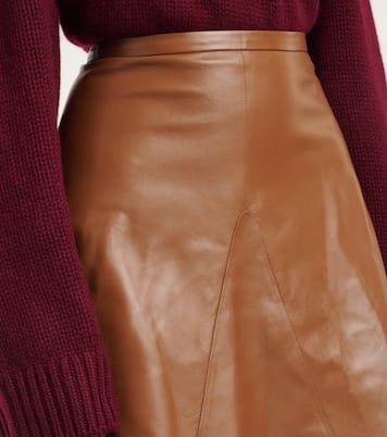 Jupe midi Selina en cuir | Fforme