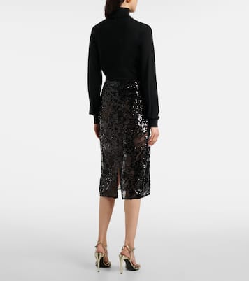 Midirock mit Pailletten | Victoria Beckham