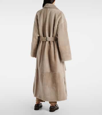 Manteau réversible en shearling et cuir | Brunello Cucinelli
