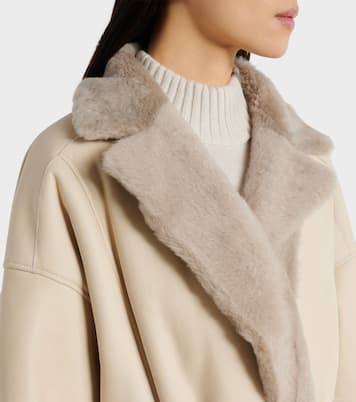 Manteau réversible en shearling et cuir | Brunello Cucinelli