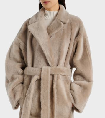 Manteau réversible en shearling et cuir | Brunello Cucinelli