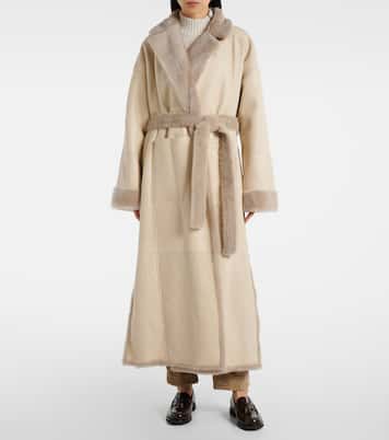 Manteau réversible en shearling et cuir | Brunello Cucinelli