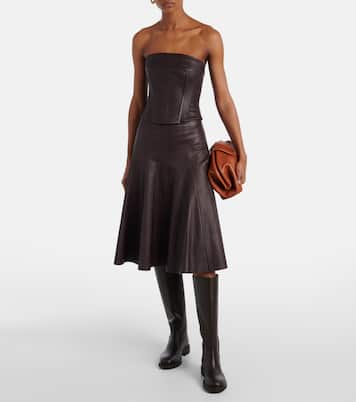 Rosalia strapless leather top | Stouls