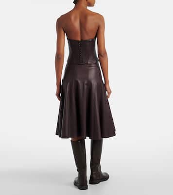 Rosalia strapless leather top | Stouls