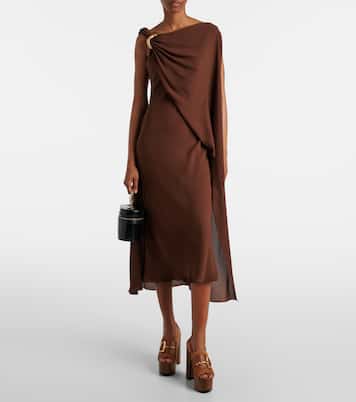Sandali slingback Horsebit in suede | Gucci