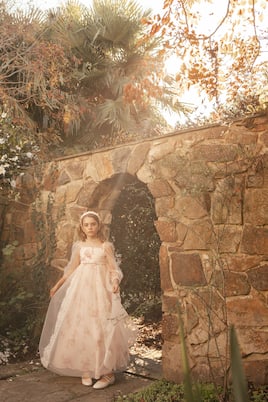 Abito in tulle con balze e glitter | Petite Amalie  