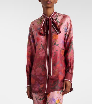 Hemd aus Seide mit Schluppenkragen | Gucci