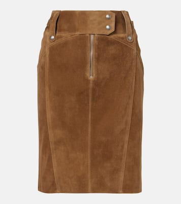 Bleistiftrock aus Veloursleder | Tom Ford