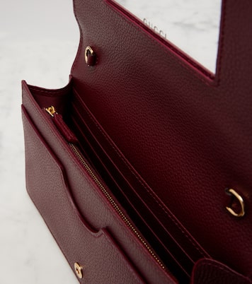 GG Petite Marmont leather wallet on chain | Gucci