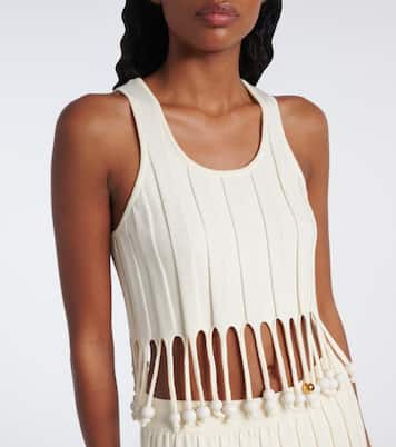 Top raccourci Paula's Ibiza en coton à ornements  | Loewe