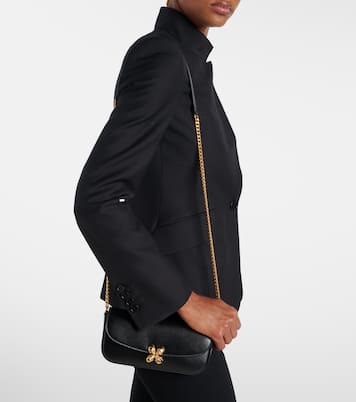 Skull Flower leather shoulder bag | McQueen