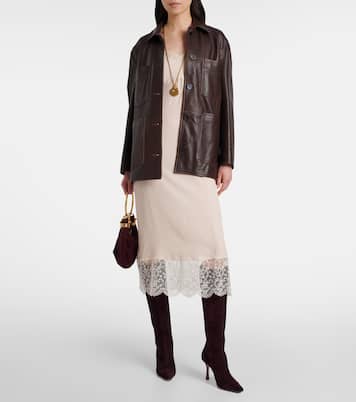 Agathe 85 suede knee-high boots | Jimmy Choo