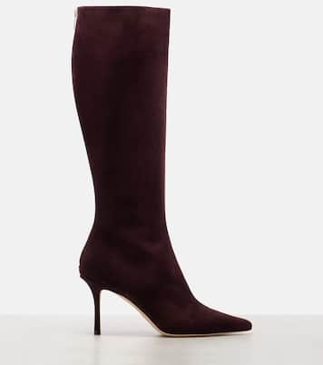 Agathe 85 suede knee-high boots | Jimmy Choo