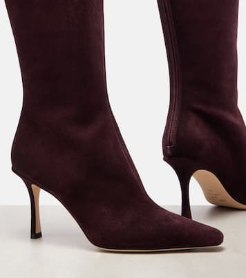 Agathe 85 suede knee-high boots | Jimmy Choo