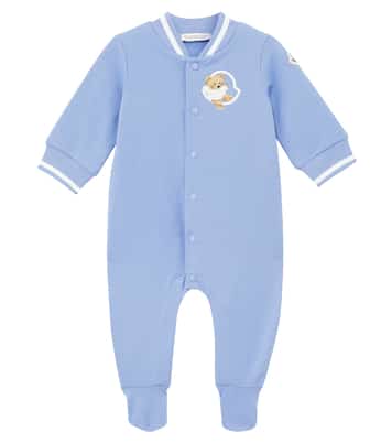 Baby cotton-blend jersey onesie | Moncler Enfant