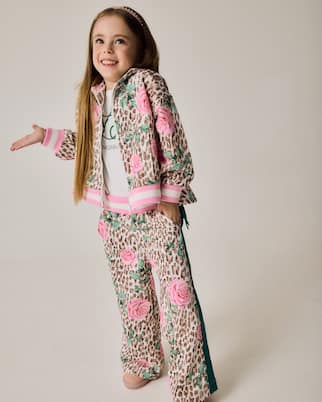 Printed cotton-blend jersey sweatpants | Monnalisa