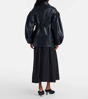 Belted leather biker jacket | Simone Rocha