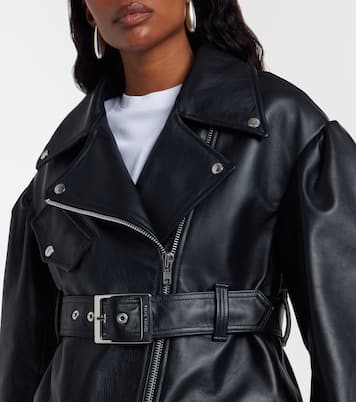 Belted leather biker jacket | Simone Rocha