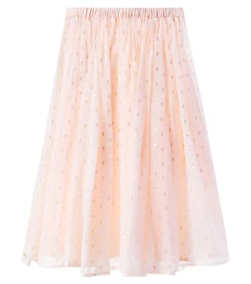 Polka-dot silk-blend skirt | Chloé Kids