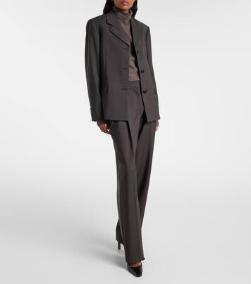Mikkela high-rise wool and mohair pants  | The Row