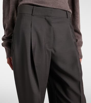 Mikkela high-rise wool and mohair pants  | The Row